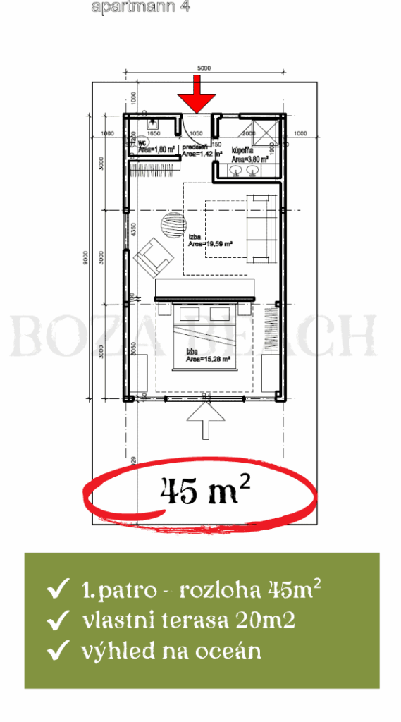 Boza Beach apt 1.patro