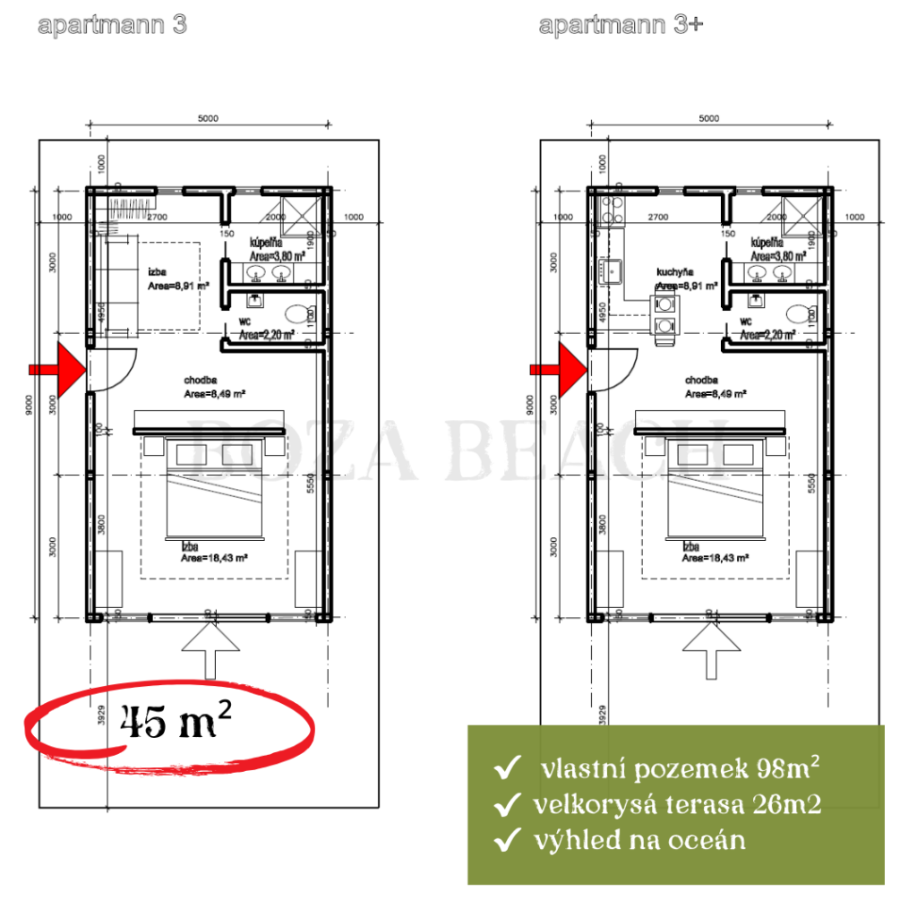 Boza beach apt 3 and 3